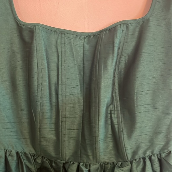 eShakti Emerald Green Fit and Flare Dress - Picture 5 of 5